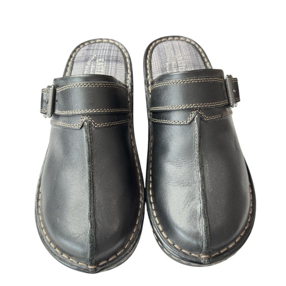 Eastland Mae Black Leather Clog Mule Shoe Sz 8 Style 3889-01 Slip On Comfort NEW - Picture 2 of 10